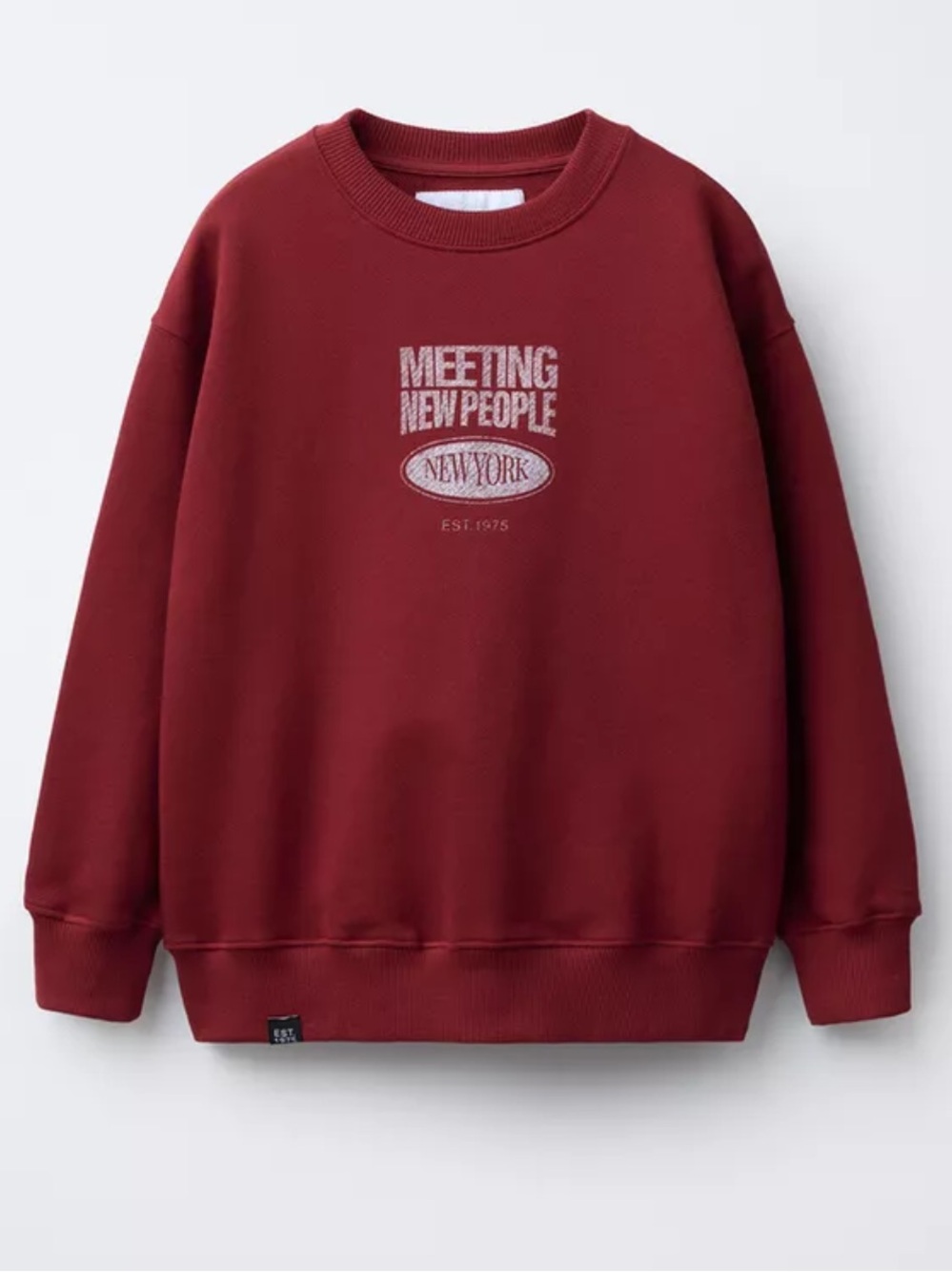 Zara Kids Red Maroon Graphic Crew Neck Sweatshirt 11-12 Years